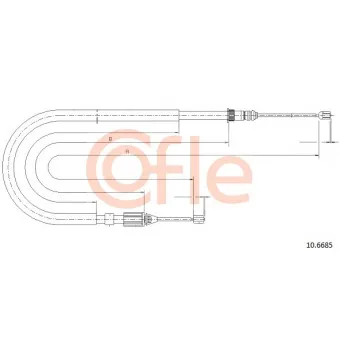 Tirette à câble, frein de stationnement COFLE 92.10.6685