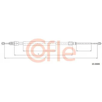 Tirette à câble, frein de stationnement COFLE