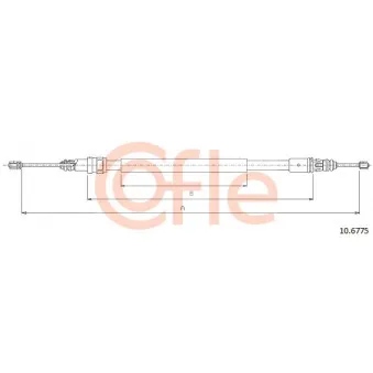 Tirette à câble, frein de stationnement COFLE 92.10.6775