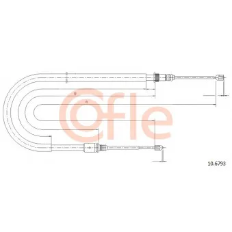 Tirette à câble, frein de stationnement COFLE 92.10.6793