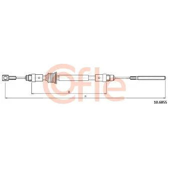 Tirette à câble, frein de stationnement COFLE 92.10.6855
