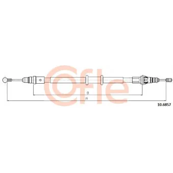 Tirette à câble, frein de stationnement COFLE 92.10.6857