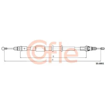 Tirette à câble, frein de stationnement COFLE