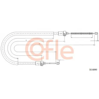 Tirette à câble, frein de stationnement COFLE 92.10.6890