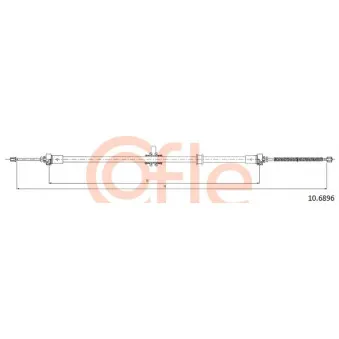 Tirette à câble, frein de stationnement COFLE 92.10.6896