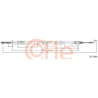 Tirette à câble, frein de stationnement COFLE 92.10.7384