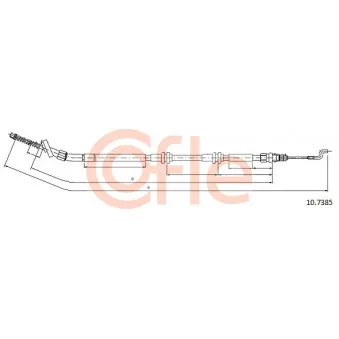 Tirette à câble, frein de stationnement COFLE 92.10.7385