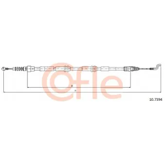 Tirette à câble, frein de stationnement COFLE 92.10.7394
