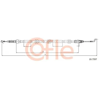 Tirette à câble, frein de stationnement COFLE 92.10.7397
