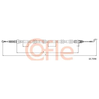 Tirette à câble, frein de stationnement COFLE