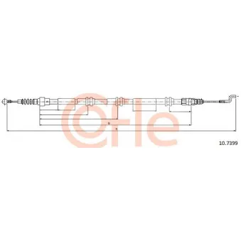 Tirette à câble, frein de stationnement COFLE 92.10.7399