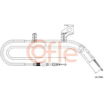 Tirette à câble, frein de stationnement COFLE 92.10.7483