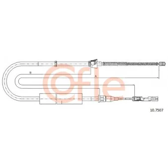 Tirette à câble, frein de stationnement COFLE 92.10.7507