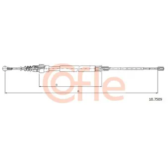Tirette à câble, frein de stationnement COFLE 92.10.7509