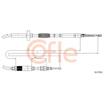 Tirette à câble, frein de stationnement COFLE