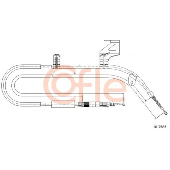 Tirette à câble, frein de stationnement COFLE 92.10.7585