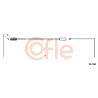 Tirette à câble, frein de stationnement COFLE 92.10.7621