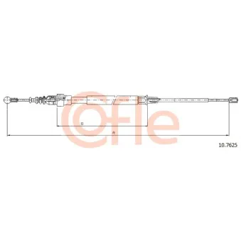 Tirette à câble, frein de stationnement COFLE