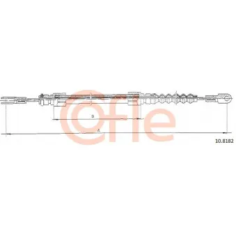 Tirette à câble, frein de stationnement COFLE 92.10.8182