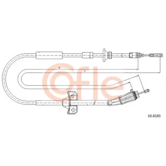 Tirette à câble, frein de stationnement COFLE 92.10.8185