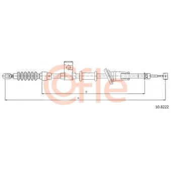 Tirette à câble, frein de stationnement COFLE 92.10.8222