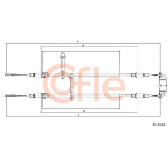 Tirette à câble, frein de stationnement COFLE 92.10.8582