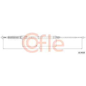 Tirette à câble, frein de stationnement COFLE 92.10.9028