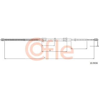 Tirette à câble, frein de stationnement COFLE