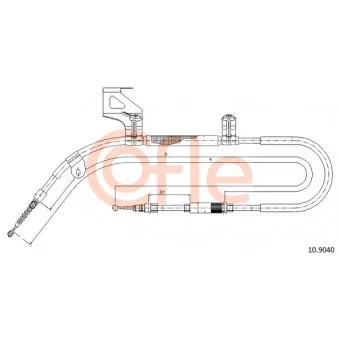 Tirette à câble, frein de stationnement COFLE 92.10.9040
