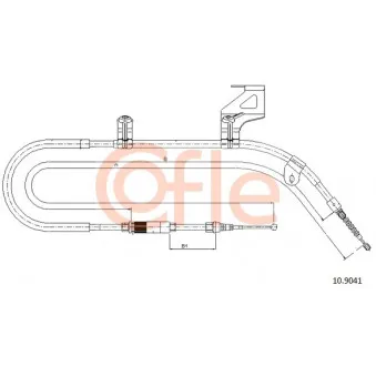 Tirette à câble, frein de stationnement COFLE 92.10.9041