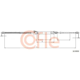 Tirette à câble, frein de stationnement COFLE 92.10.9050