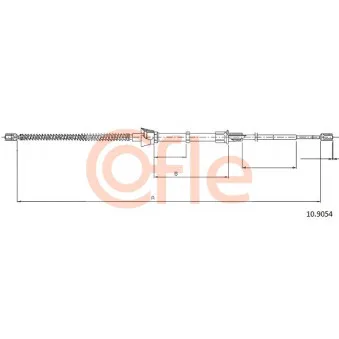 Tirette à câble, frein de stationnement COFLE 92.10.9054