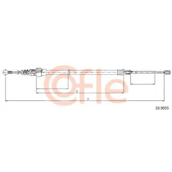 Tirette à câble, frein de stationnement COFLE 92.10.9055