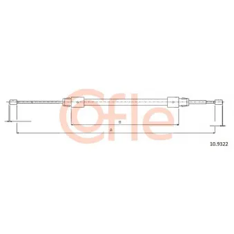 Tirette à câble, frein de stationnement COFLE