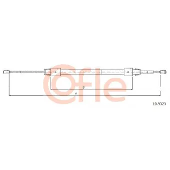 Tirette à câble, frein de stationnement COFLE 92.10.9323
