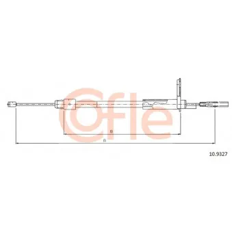 Tirette à câble, frein de stationnement COFLE 92.10.9327