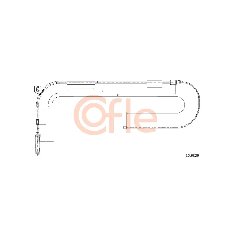 Tirette à câble, frein de stationnement COFLE 92.10.9329
