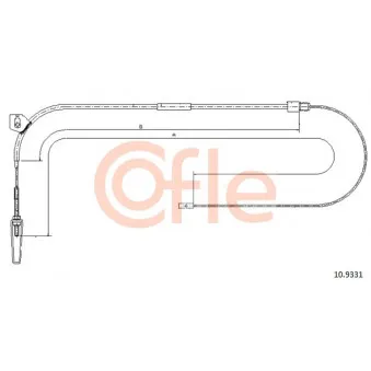 Tirette à câble, frein de stationnement COFLE 92.10.9331