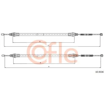 Tirette à câble, frein de stationnement COFLE 92.10.9336