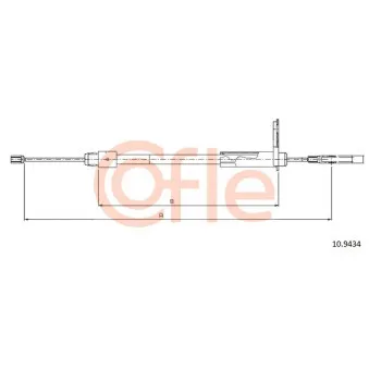 Tirette à câble, frein de stationnement COFLE 92.10.9434