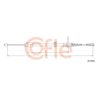 Tirette à câble, frein de stationnement COFLE 92.10.9463