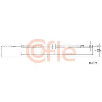 Tirette à câble, frein de stationnement COFLE