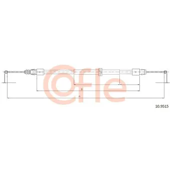 Tirette à câble, frein de stationnement COFLE 92.10.9515