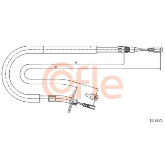 Tirette à câble, frein de stationnement COFLE 92.10.9875