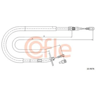 Tirette à câble, frein de stationnement COFLE 92.10.9876
