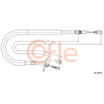 Tirette à câble, frein de stationnement COFLE