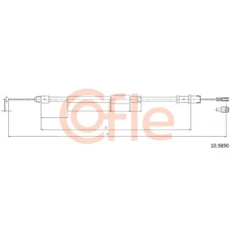 Tirette à câble, frein de stationnement COFLE 92.10.9890