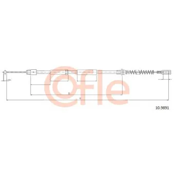 Tirette à câble, frein de stationnement COFLE