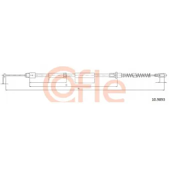 Tirette à câble, frein de stationnement COFLE 92.10.9893