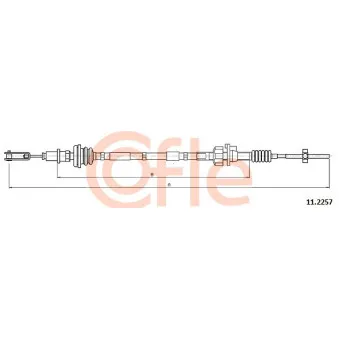 Tirette à câble, commande d'embrayage COFLE 92.11.2257